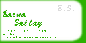 barna sallay business card
